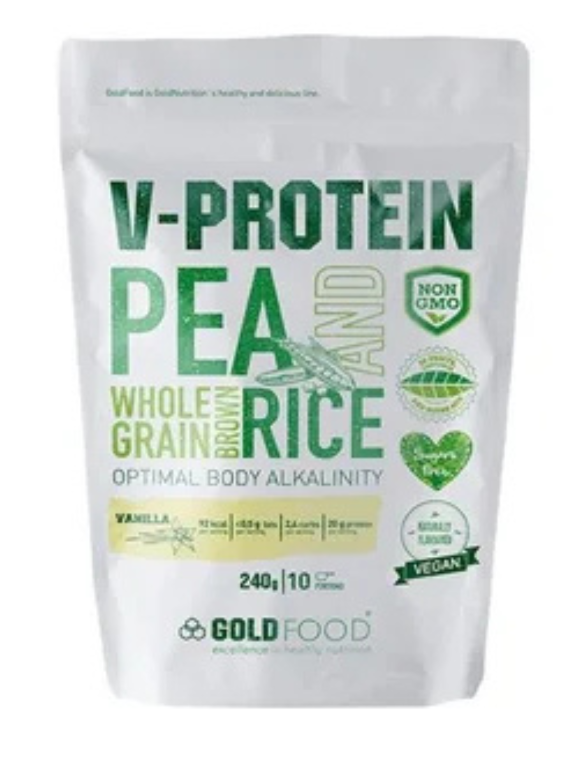 Pudra proteica V Protein cu vanilie 240g GoldNutrition