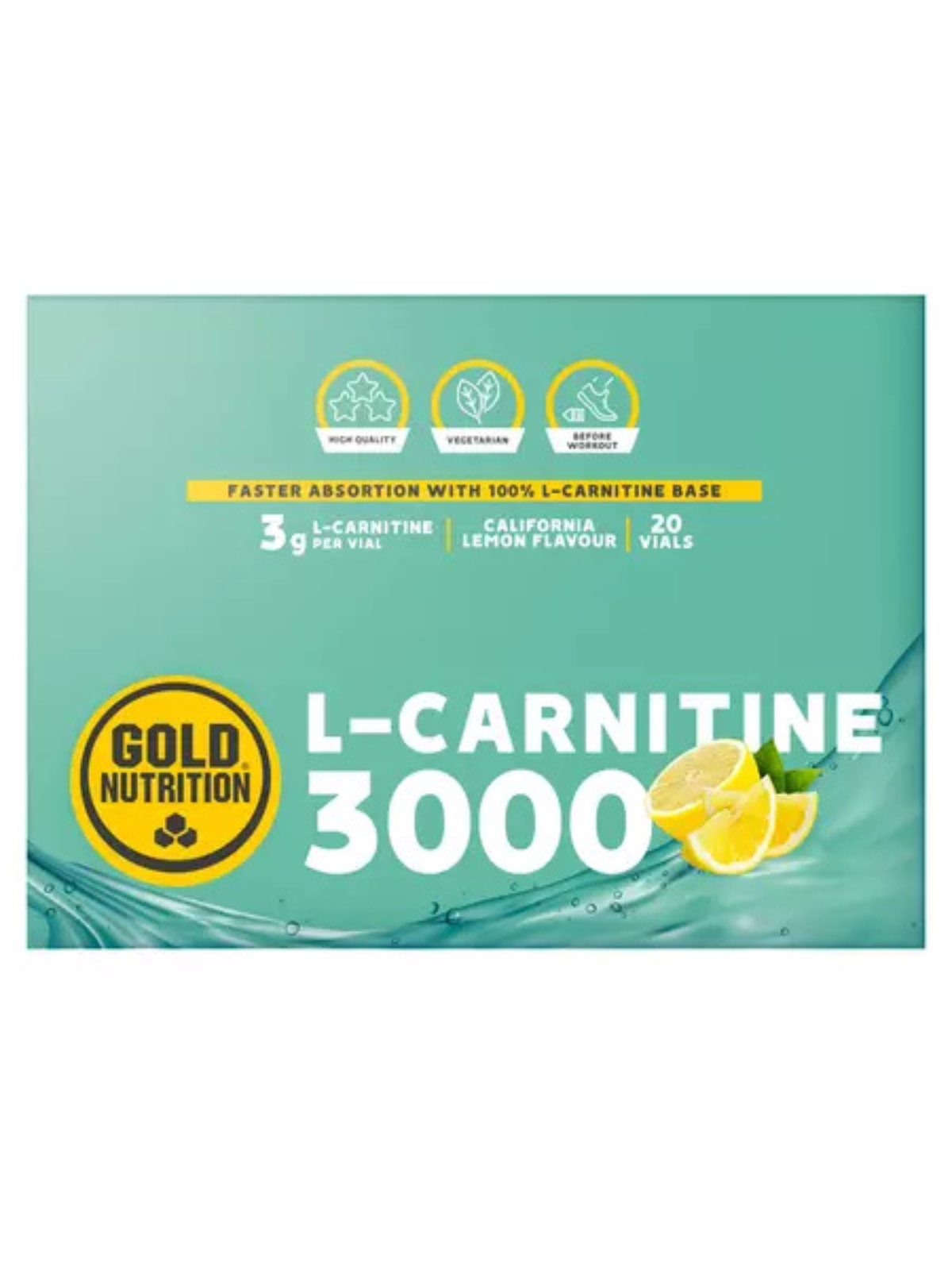 L-Carnitina lichida cu lamaie 3000mg 1 fiola GoldNutrition