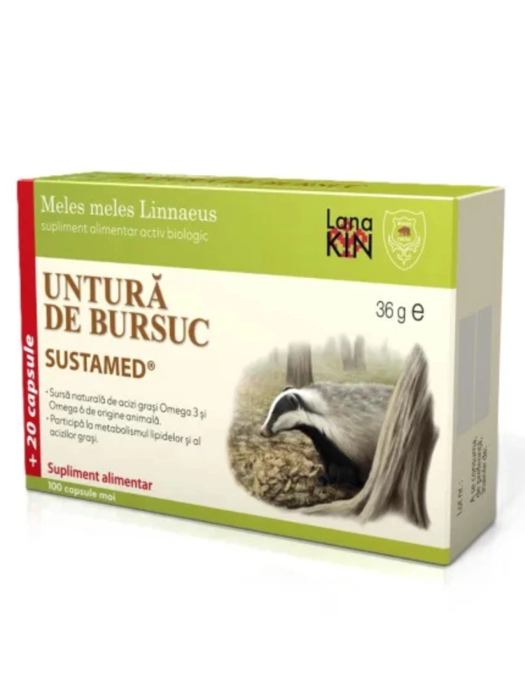 Untura de bursuc 100+20 capsule Sustamed