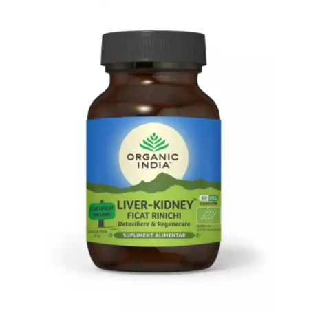 Liver Kidney bio Detoxifiere & Revitalizare 60 capsule Organic India