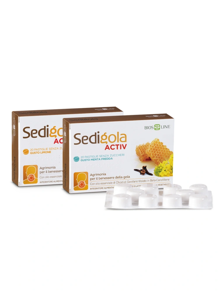 cutii pastile de supt Sedigola Menta Freda Bios Line