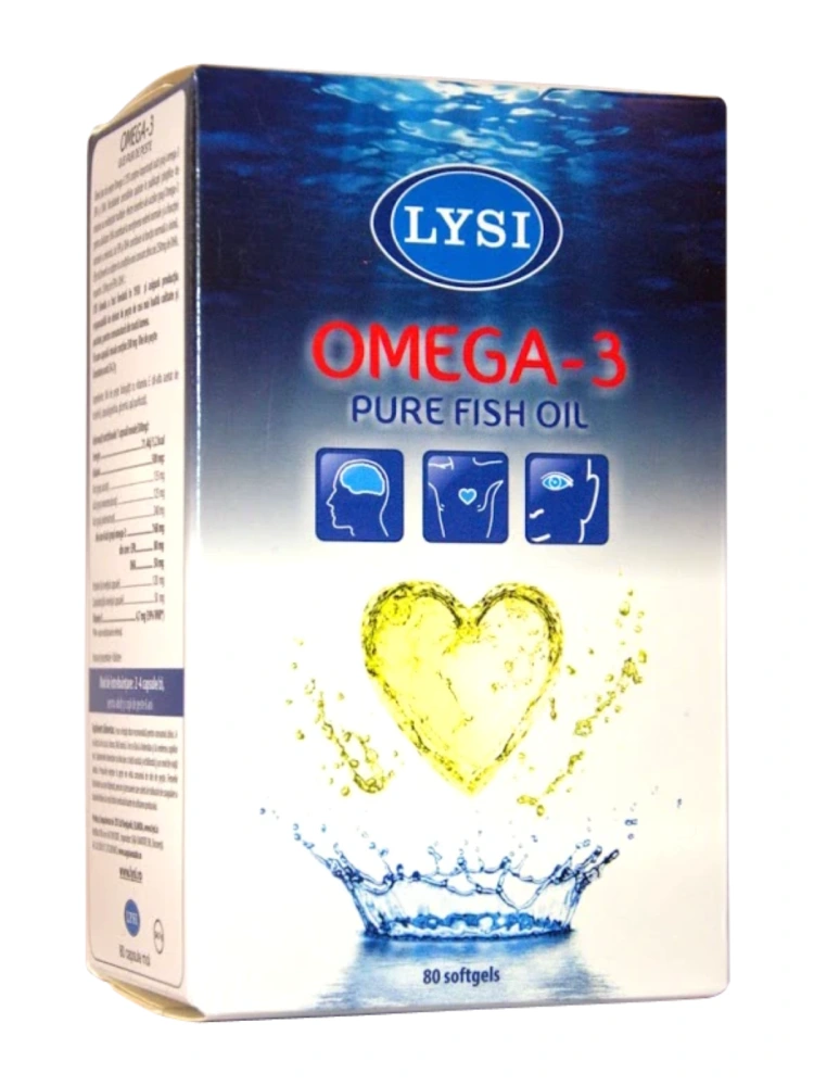 Omega 3 ulei pur de peste 80 capsule Lysi