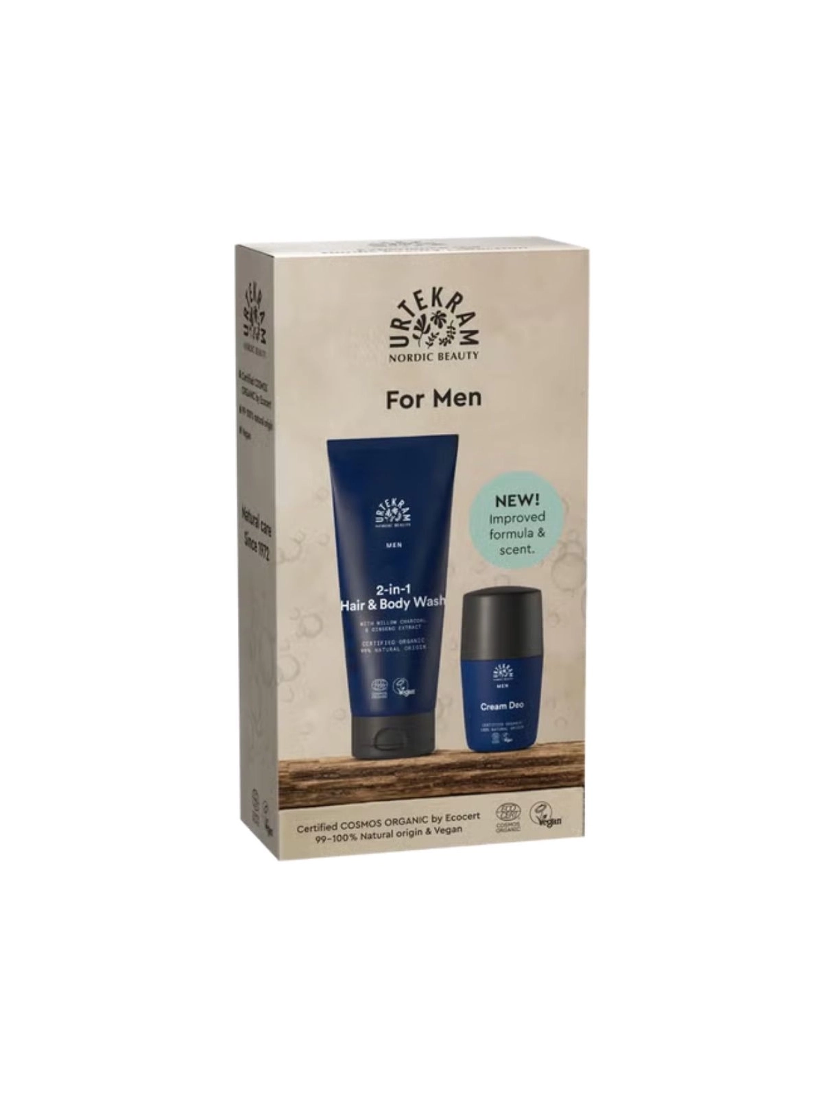Pachet sampon gel de dus 200 ml si deo roll on 50 ml bio Urtekram